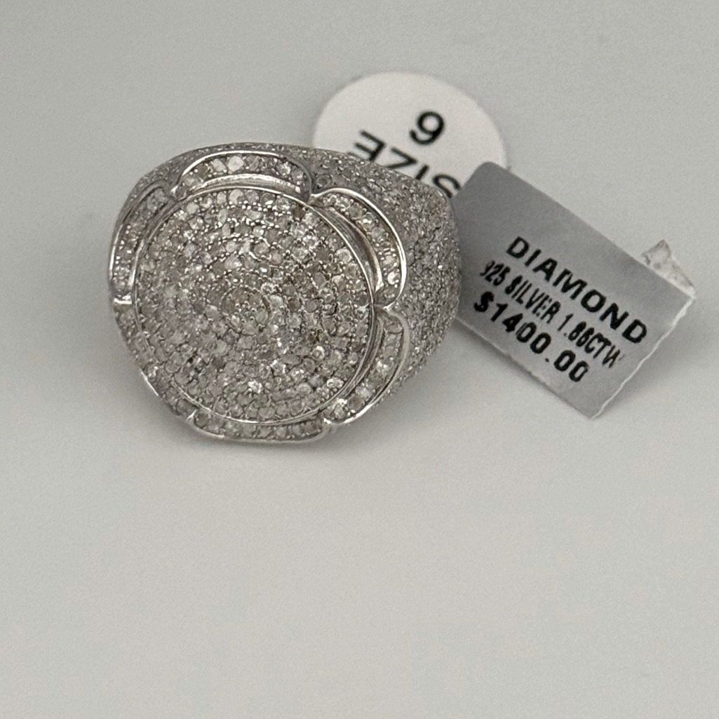 186 Ct Natural Real Diamond Men Iced Out Custom Mariner Ring Free Appraisal